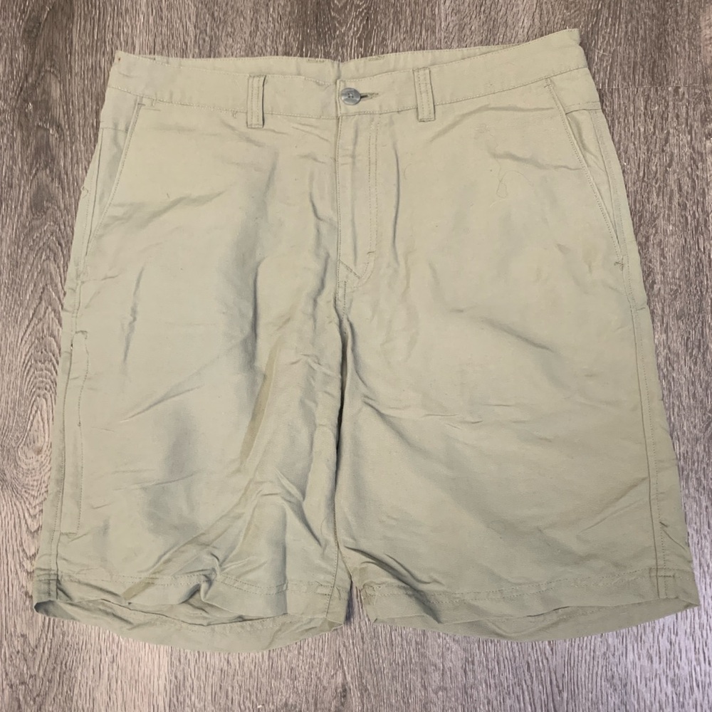 REI Men's Adventures Hiking Shorts 100% Nylon 9" Inseam Olive Green Outdoor 34